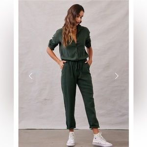 Bella Dahl Soquel Utility Jumpsuit - Dark Forest NWT